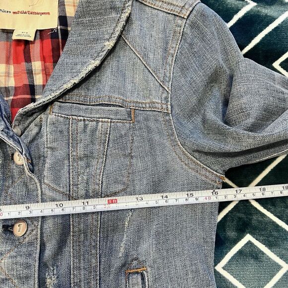 Anthropologie Pilcro and the Letterpress Denim Jean Jacket Cropped Size Small - Picture 10 of 11